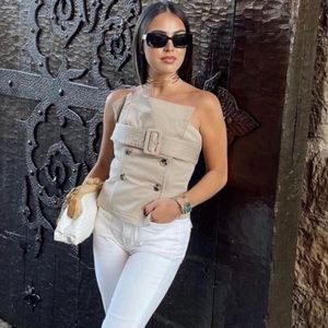 Zara bustier belted top